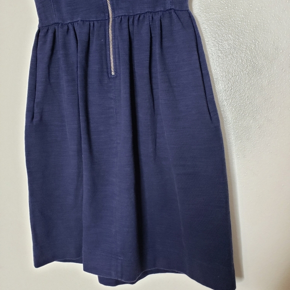Madewell Casual Afternoon Navy Dress Neutral Fit & Flare Preppy Summer Trendy - Picture 3 of 13
